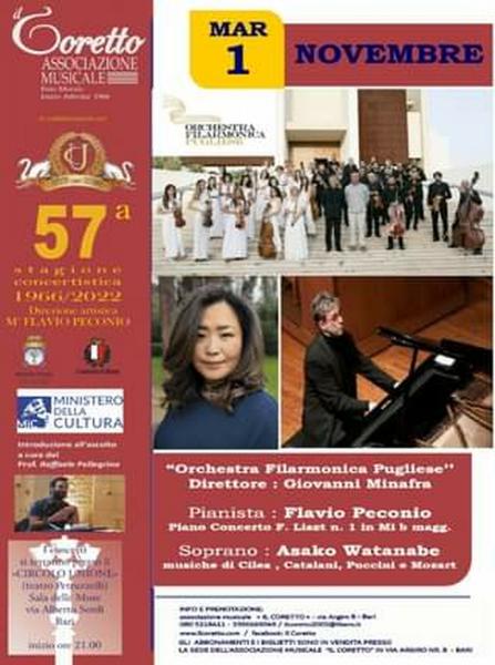 ORCHESTRA FILARMONICA PUGLIESE - CONCERTO INAUGURALE 57 STAGIONE CONCERTISTICA DEL IL CORETTO