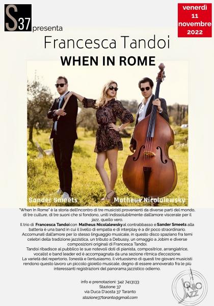 Francesca Tandoi  " When in Rome"