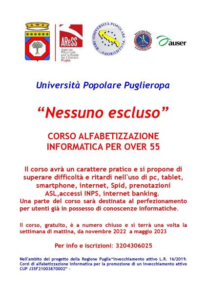 "Nessuno Escluso" Corso di Alfabetizzazione Informatica