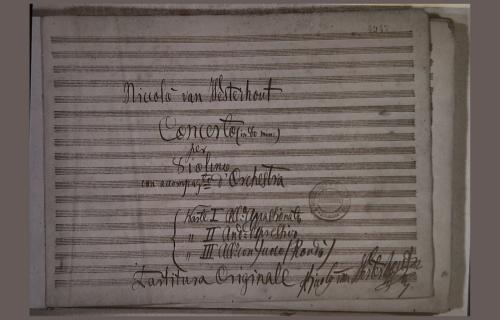 CONCERTO PER VIOLINO E ORCHESTRA  di Niccolò van Westerhout