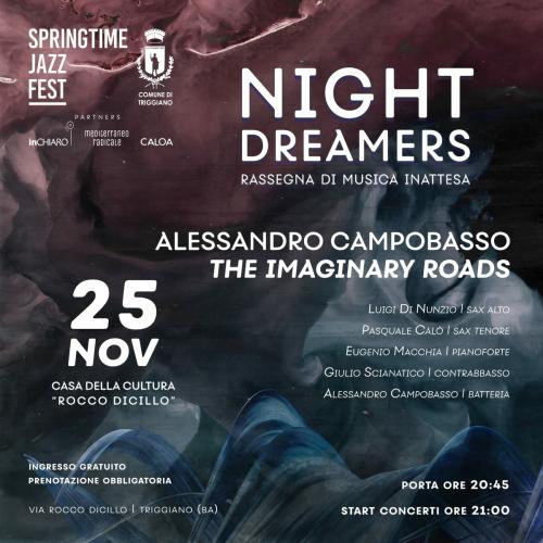 Rassegna Night Dreamers - Alessandro Campobasso Quartet