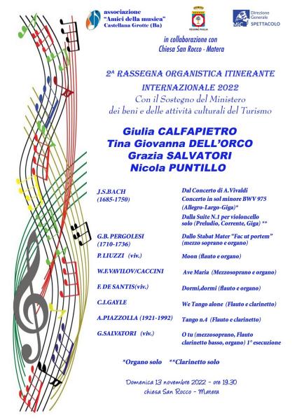 Concerto per voce, flauto, clarinetto basso e organo.