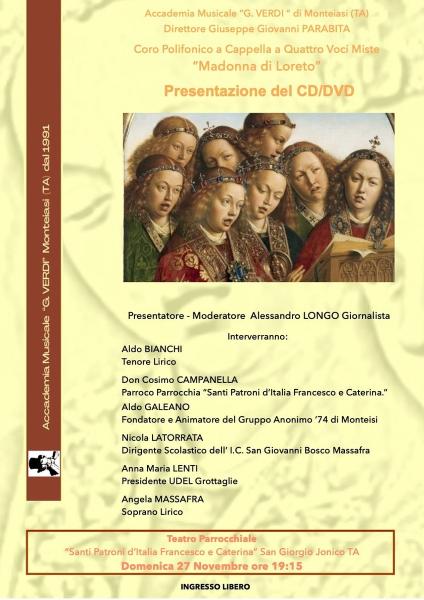 Cori polifonici a cappella, presentazione del cd/dvd del Coro Madonna di Loreto