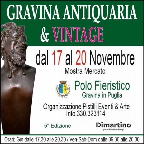 Gravina Antiquaria e Vintage, torna la mostra mercato
