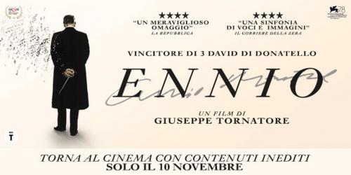 ENNIO TORNA AL CINEMA CON CONTENUTI INEDITI SOLO PER GIOVEDì 10 NOVEMBRE