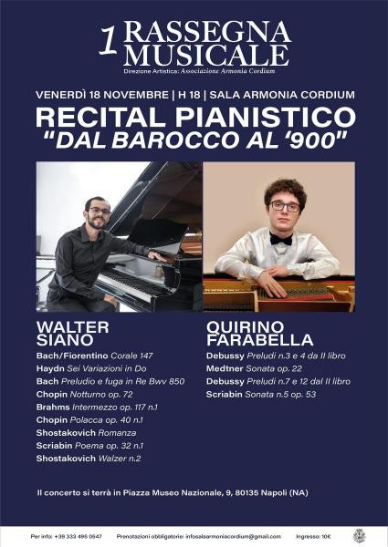Recital pianistico “dal barocco al ‘900”