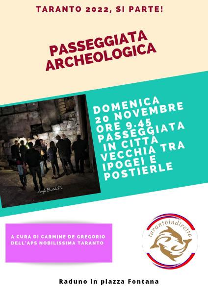 Domenica 20 novembre, Passeggiata archeoogica in Città Vecchia