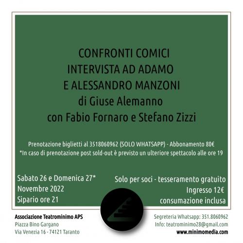 Confronti comici. Intervista ad Adamo e Alessandro Manzoni