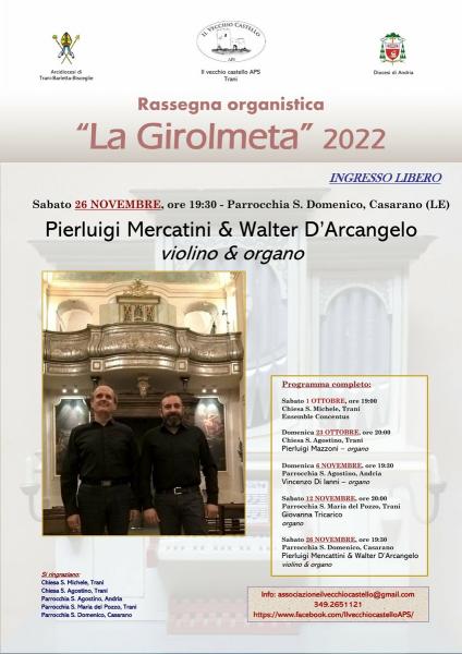 Pierluigi Mencattini & Walter D'Arcangelo in concerto per "La Girolmeta 2022"