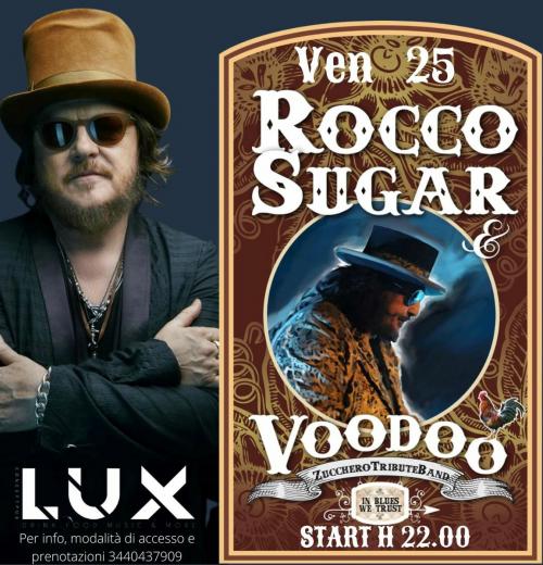 Cena Spettacolo con Rocco Sugar - Zucchero Tribute band