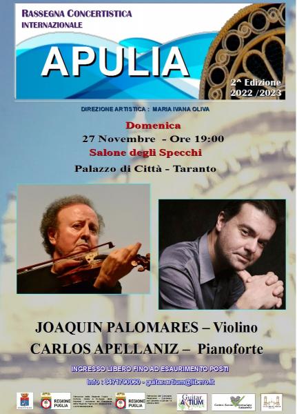 RASSEGNA CONCERTISTICA INTERNAZIONALE "APULIA"-DUO SPAGNOLO VIOLINO E PIANOFORTE