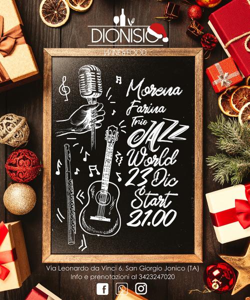 Morena Farina Trio | Jazz | 23DIC | Enoteca Dionisio