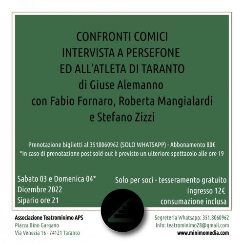 Confronti comici. Intervista a Persefone ed all'Atleta di Taranto