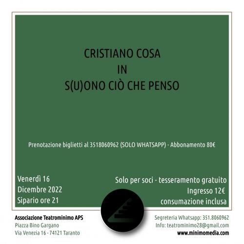 Cristiano Cosa Live "S(u)ono ciò che penso
