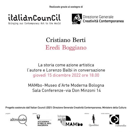 Presentazione del libro d’artista “Eredi Boggiano” di Cristiano Berti al Mambo