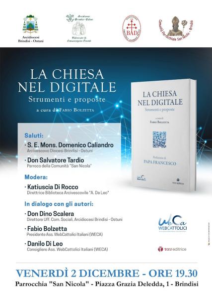 Arcidiocesi Brindisi- Ostuni: Presentazione libro “La Chiesa nel digitale”