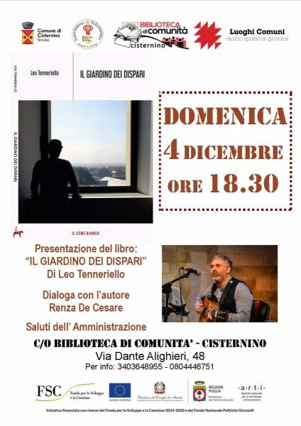 La Biblioteca di Comunità di Cisternino ospita Leo Tenneriello con IL GIARDINO DEI DISPARI