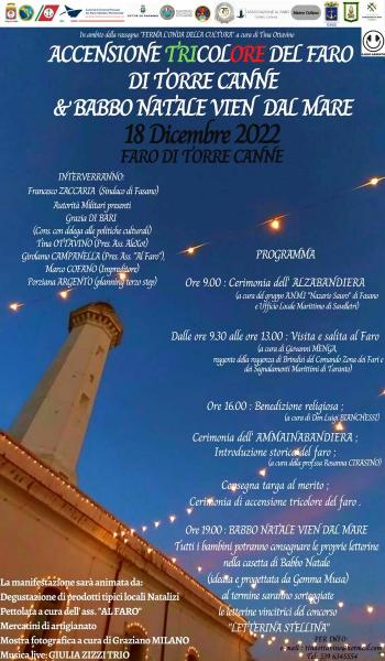 ACCENSIONE TRICOLORE DEL FARO DI TORRE CANNE