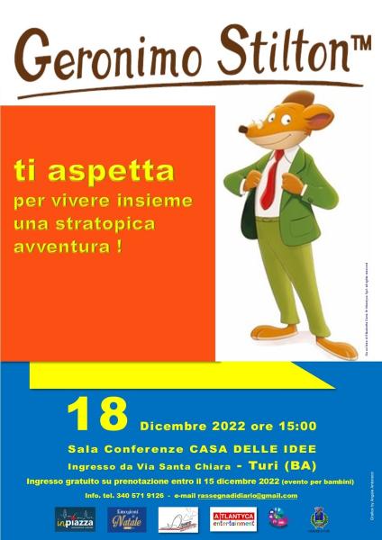 OPERAZIONE GERONIMO STILTON  a TURI !