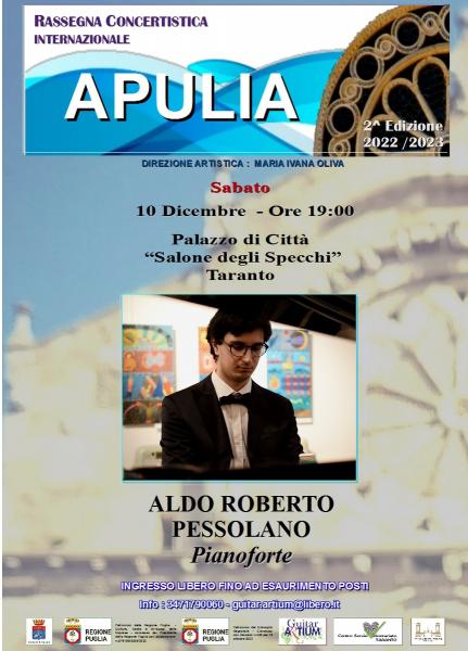 RASSEGNA CONCERTISTICA INTERNAZIONALE "APULIA"  -ALDO ROBERTO PESSOLANO PIANOFORTE