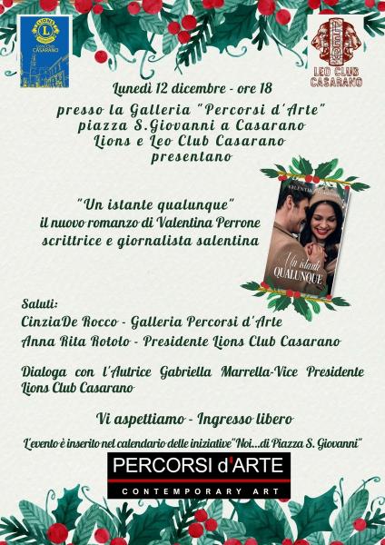 "Un istante qualunque": a Casarano il nuovo romanzo di Valentina Perrone