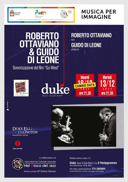 “Roberto Ottaviano & Guido Di Leone” Sonorizzazione del film “Go West”