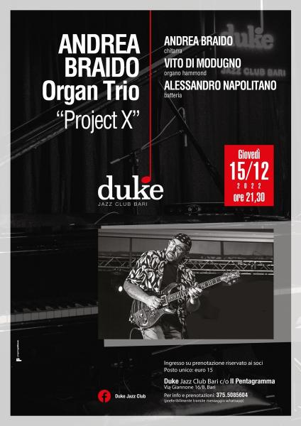 “Andrea Braido Organ Trio - Project X”