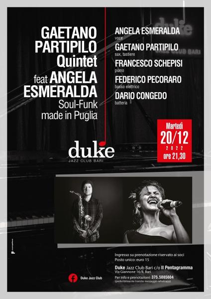 “Gaetano Partipilo Quintet feat Angela Esmeralda”