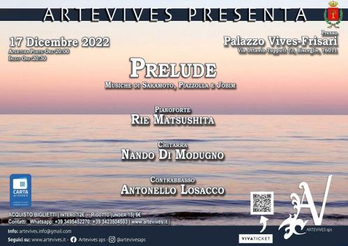 Il concerto jazz "Prelude" inaugura il Natale di ArteVives