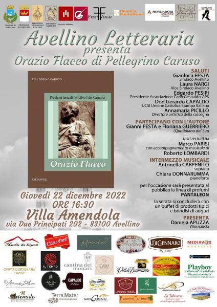 Ad "Avellino Letteraria" ci si confronta con il testo: "Orazio Flacco" di Pellegrino Caruso
