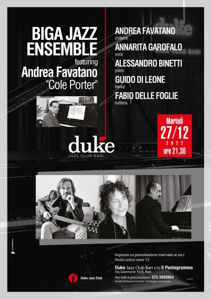 Biga Jazz Ensemble featuring Andrea Favatano "Cole Porter"