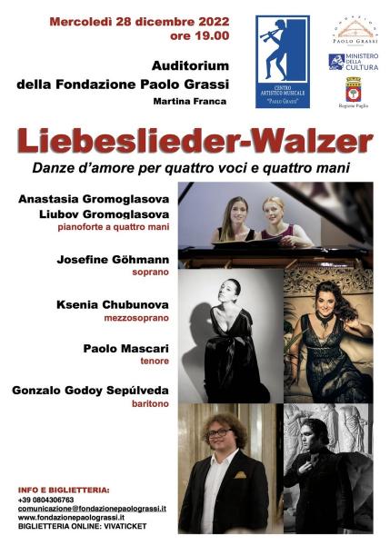 Liebeslieder-Walzer. Danze d'amore per quattro voci e quattro mani di Brahms