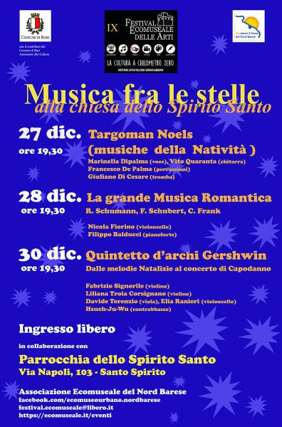 "La grande Musica Romantica" per Musica fra le stelle al Festival Ecomuseale delle Arti