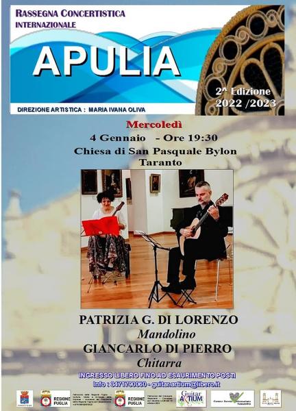 RASSEGNA CONCERTISTICA INTERNAZIONALE "APULIA" CONCERTO MANDOLINO E CHITARRA