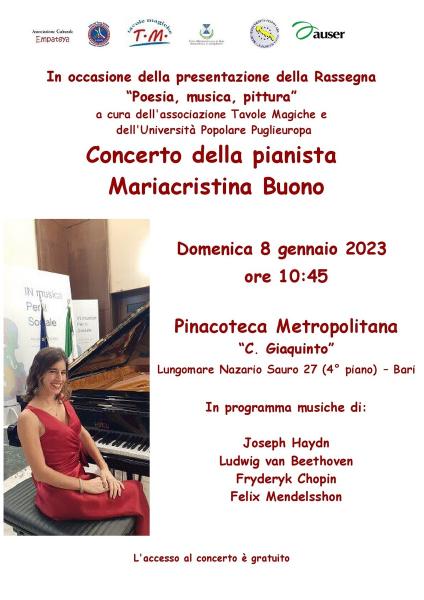 Concerto pianistico di Mariacristina Buono