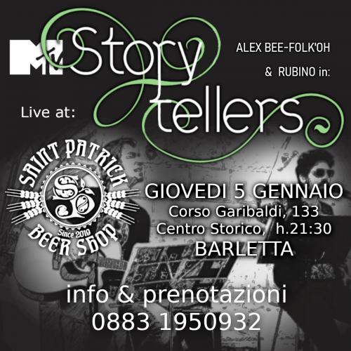 Alex Be-Folk & Rubino in M TVSTORYTELLERS al Saint Patrick Beer Shop