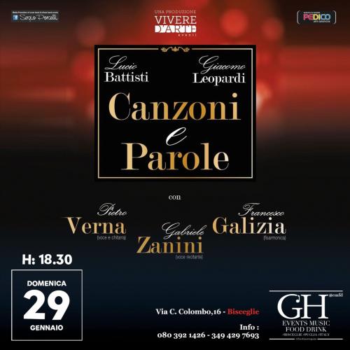 Canzoni e parole Omaggio a Lucio Battisti e Giacomo Leopardi a Bisceglie