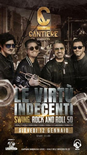 Le Virtù Indecenti in concerto, tra swing e rock and roll