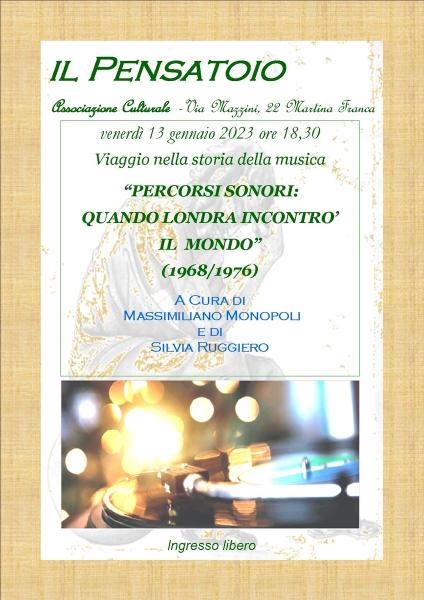 Viaggio nella storia della musica  “PERCORSI SONORI"