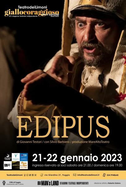 Silvio Barbiero con “Edipus” a Foggia