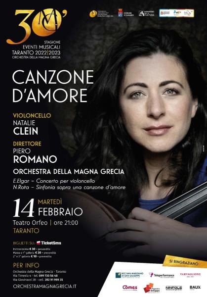 "CANZONE D'AMORE" San Valentino in Musica - NATALIE CLEIN & l'Orchestra della Magna Grecia