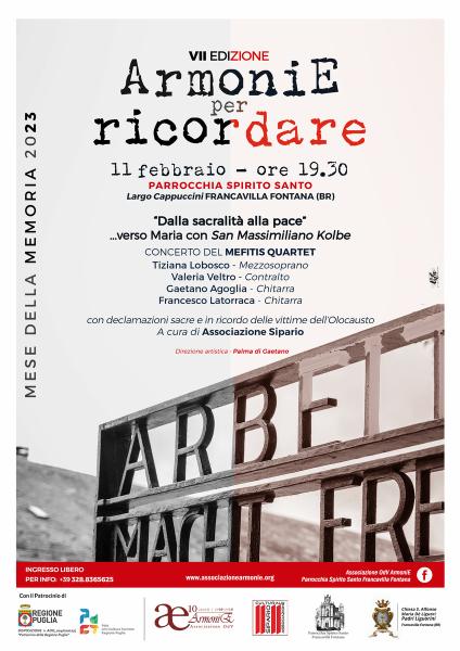 Dalla sacralità alla pace - ArmoniE per Ricordare VII ed