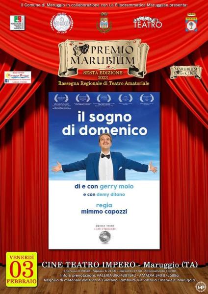 PREMIO MARUBIUM 2023 - "IL SOGNO DI DOMENICO" Colpo di maschera Fasano (BR)