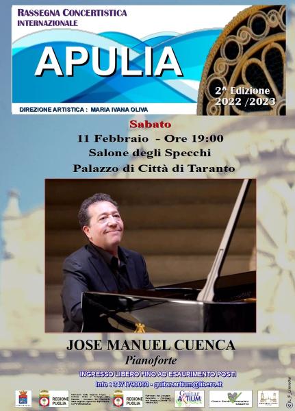 RASSEGNA CONCERTISTICA INTERNAZIONALE "APULIA" MANUEL CUENCA -Pianoforte (SPAGNA)
