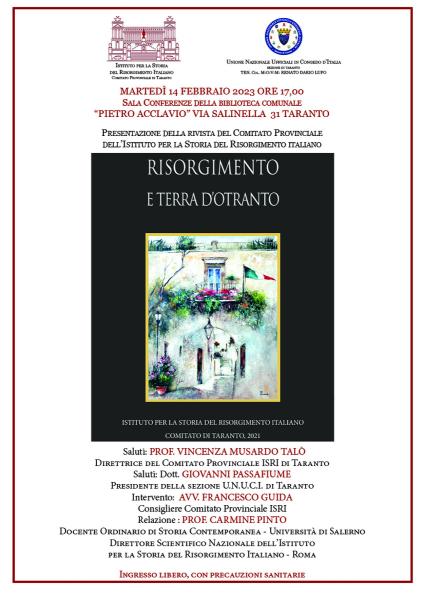 Presentazione rivista "Risorgimento e Terra d'Otranto"