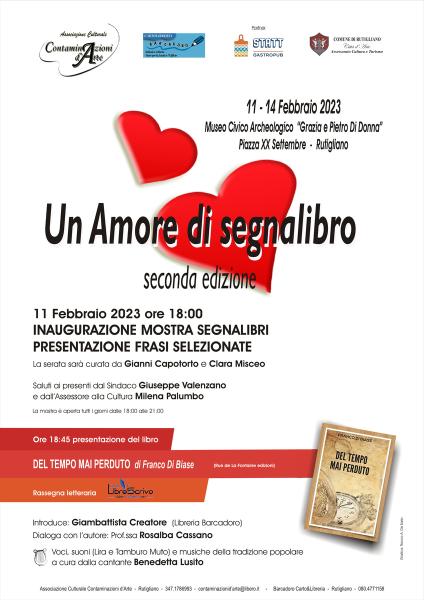 Rassegna letteraria "CARO LIBRO TI SCRIVO. Autori a chilometro zer0" e seconda edizione di "UN AMORE DI SEGNALIBRO"