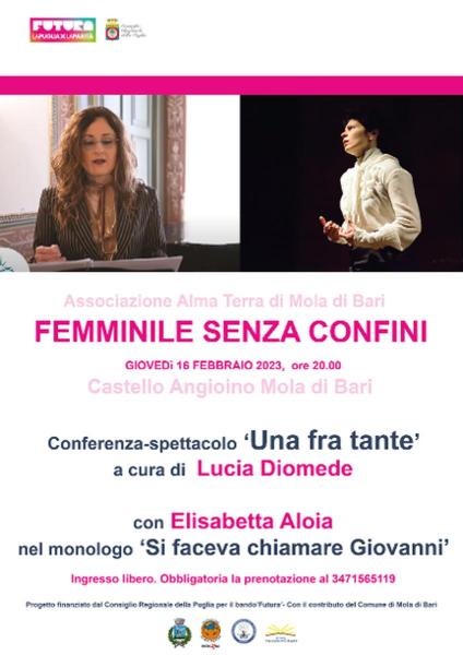 Conferenza-spettacolo 'Una fra tante'