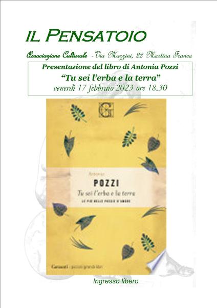 Presentazione del libro  “Tu sei l'erba e la terra" di Antonia Pozzi