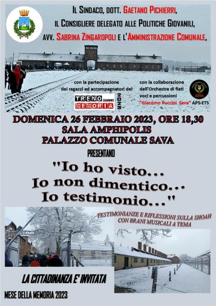 Io ho visto... Io non dimentico... Io testimonio