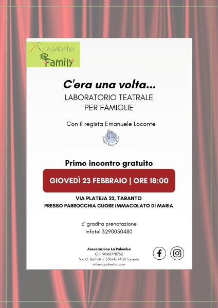 “C’era una volta” Laboratorio teatrale per famiglie